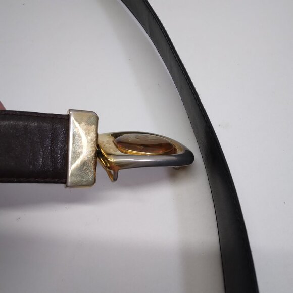 Vintage Gucci Reversible GG Black Brown Leather Belt - Picture 10 of 15